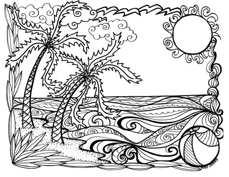 Our summertime fun coloring books include 12 fun coloring pages and 2 bonus sheets of stickers. Summer Fun at the Beach Coloring Page by ...