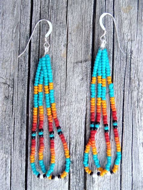 Simple Handmade Cards Native Beaded American Earring Earrings Bead