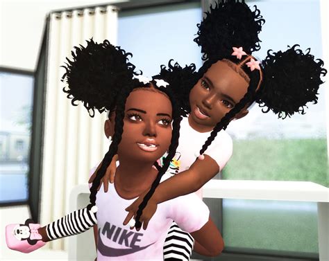 🌻ebonix🌻 Sims 4 Black Hair Sims 4 Cc Kids Clothing Toddler Hair Sims 4