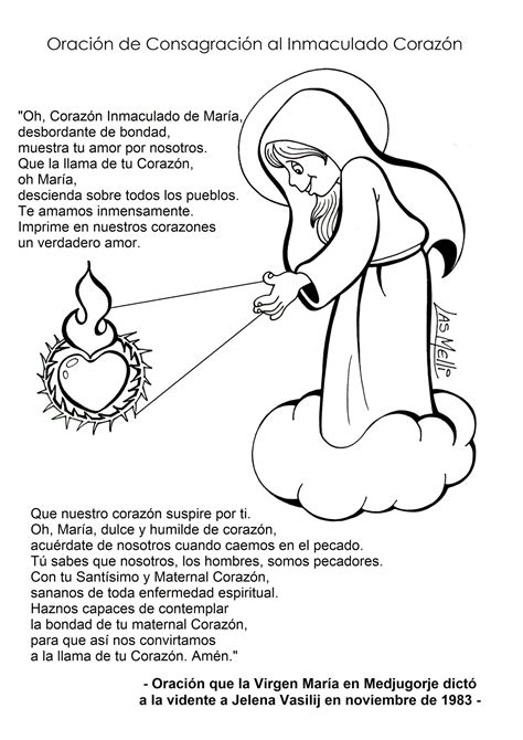 Oración De Consagración Al Inmaculado Corazón Educacion Religiosa