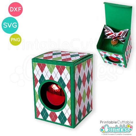 Round Ornament Box Svg File 25 For Silhouette And Cricut