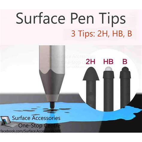 Malaysia Microsoft Surface Pen Tips Kit 2h Hb B Replace Refill Tip