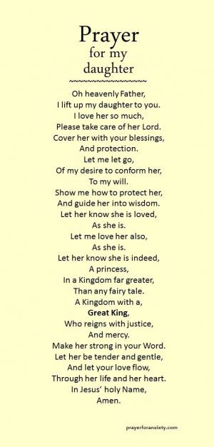Prayer Quotes For Daughters Quotesgram