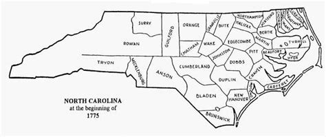 1775 Map Of North Carolina Counties By D Corbitt D Corbitt Free