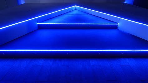 Blue Led Strip Blue Neon Lights Abstract Blue Light Neon 5k