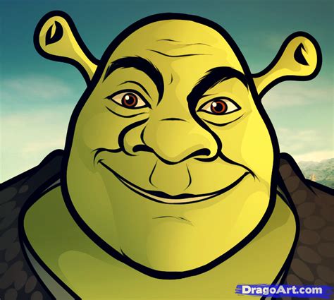 Face Clipart Shrek Pencil And In Color Face Clipart Shrek