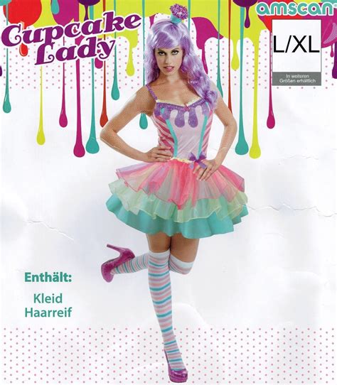cupcake lady candy girl damen kostüm halloween karneval kleid haarreif fasching ebay werbung
