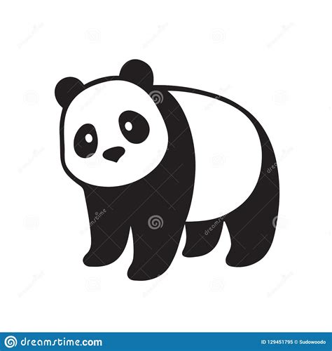 Giant Panda Illustration Stock Vector Illustration Of Logo 129451795