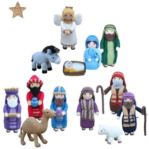 Knitting Pattern For Nativity Scene About 4 To 6 Inches Tall Etsy