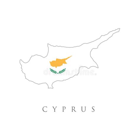 Cyprus Detailed Map With Flag Of Country Detailed Illustration Of A