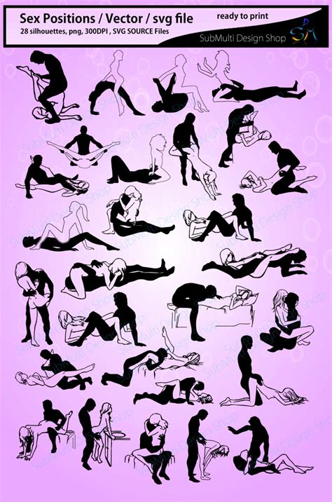 Sex Silhouettes Vector Sex Position Sex Svg File Eps Etsy