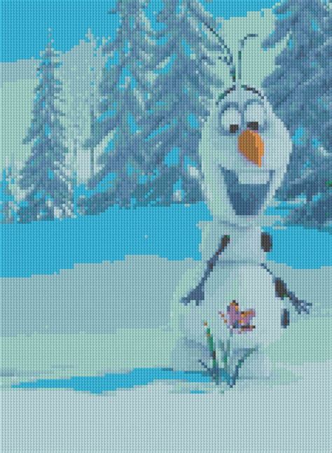Olaf The Snowman Cross Frozen Stitch Pattern Etsy