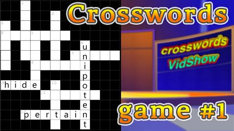 Crosswords Puzzle Game 1 Can You Solve This Puzzle Youtube