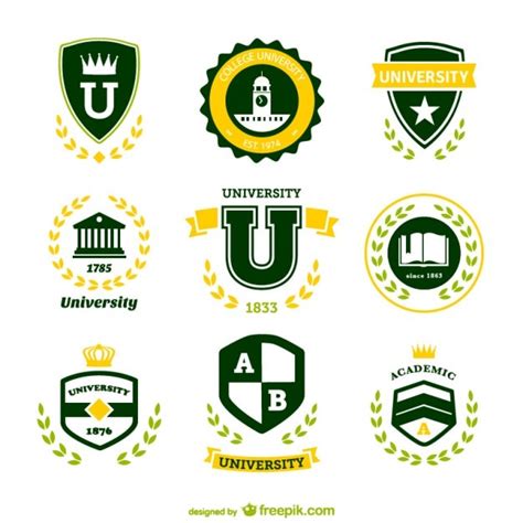 Green University Logos Vector Free Download