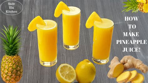 How To Make Homemade Pineapple Juice Youtube