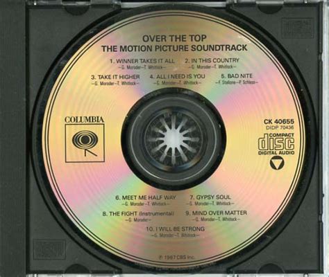 over the top soundtrack 1987 cd sniper reference collection of rare movie soundtracks