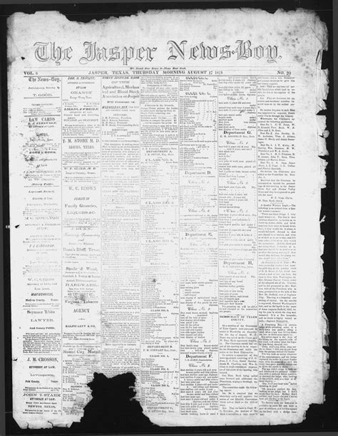 The Jasper News-Boy (Jasper, Tex.), Vol. 6, No. 20, Ed. 1 Thursday