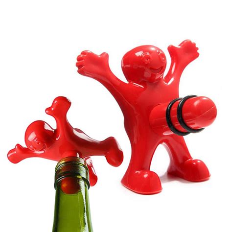 Happy Man Bottle Stopper Hell Happily Keep Your Bottle Sealed