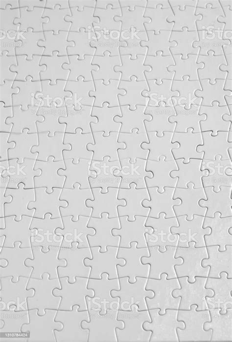 White Jigsaw Puzzle Background Stock Photo Download Image Now