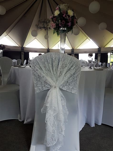 Creative scotland chair to step down due to illness the figurehead of scotland's national arts funding body is to step down due to illness. White Lace Wedding Chair Hood at Atholl Palace by Eze Events. | Chair covers wedding, Wedding ...