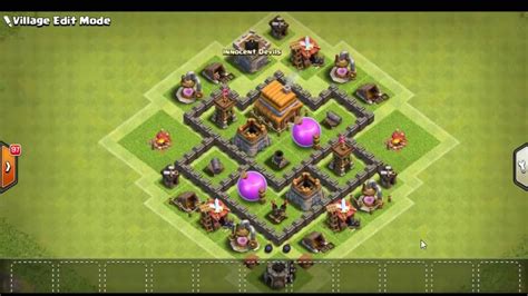 Clash Of Clans Town Hall 4 Defense Coc Th4 Best Hybrid Base Layout