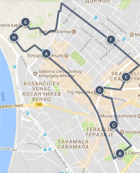 The Several Sides Of Belgrade Serbia Sightseeing Walking Tour Map And