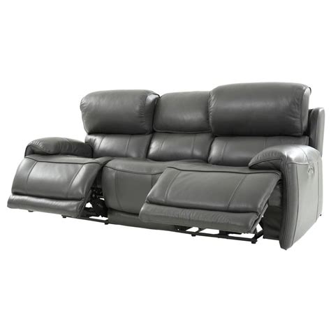 Cody Gray Leather Power Reclining Sofa El Dorado Furniture