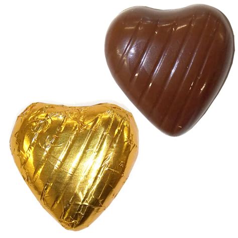 Gold Foil Wrapped Chocolate Hearts Wedding Favour Michton Uk