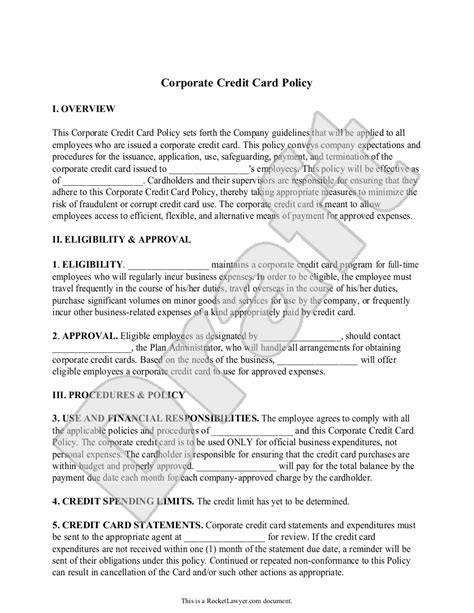 Debt relief is an opportunity to put your credit card debt behind you without paying the full amount owed. Free Corporate Credit Card Policy | Free to Print, Save & Download