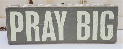 Pray Big Wood Block Sign Religious Sayings And Quotes Primitives By