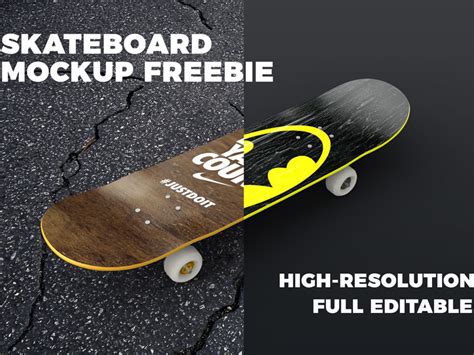 Download Skateboard Mockup Freebie - Download Photoshop Resource - PSD Repo