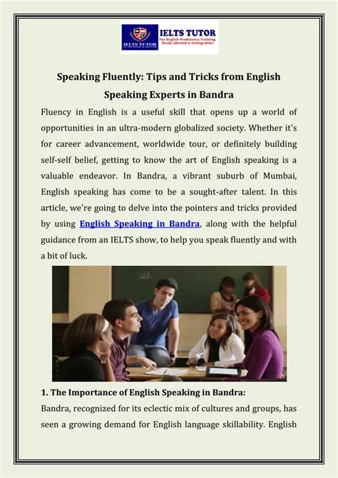 Ppt Speaking Fluently Tips And Tricks From English Speaking Experts