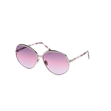 Tom Ford Ft09136014z Yvette 02 Round Sunglasses For Women Purple 60