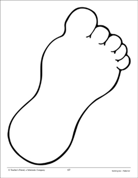 Feet Foot Template Outline Footprint Jack Clipart Cut Baby Drawing