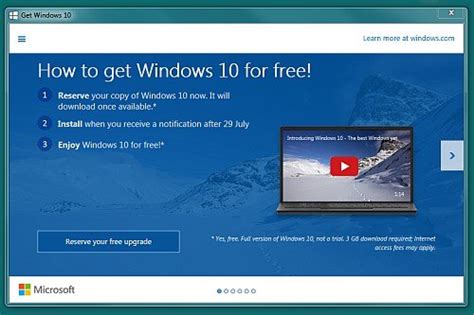 Get Windows 10 App Reserve Free Windows 10 Today Photos