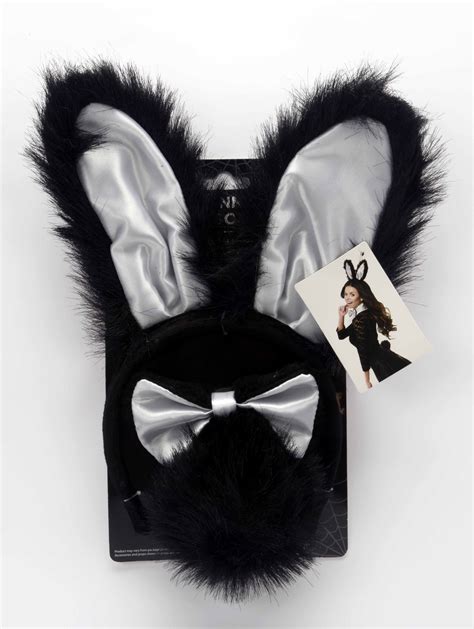 Bunny Adult Halloween Costume Accessory Kit Black