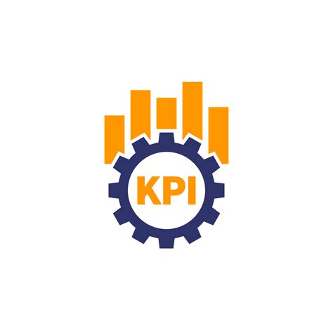 Kpi Key Performance Indicator Icon With Gear And Graph 11231510 Vector