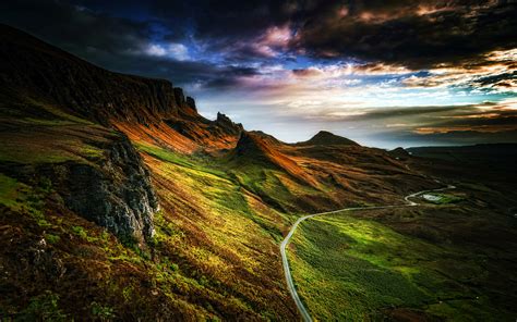 Download Wallpapers Scotland 4k Symmer Mountains Road