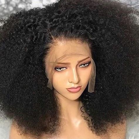 Amazon Kinky Curly Lace Front Wig Human Hair 150 Density MSGEM