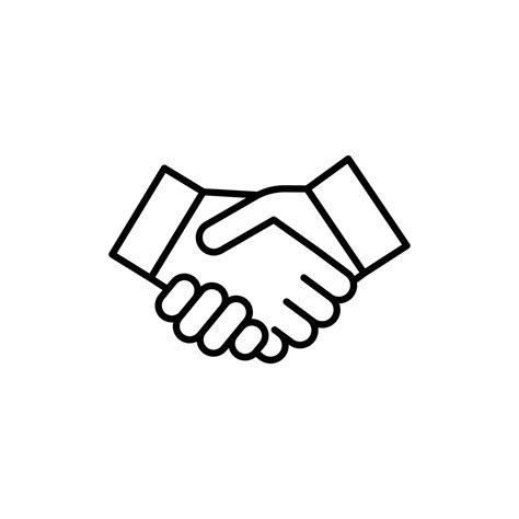 Shaking Hands Icon Outline Icon 21595825 Vector Art At Vecteezy