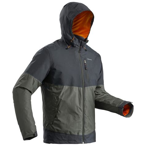 Mens Waterproof Winter Hiking Jacket Sh100 X Warm 10°c Decathlon