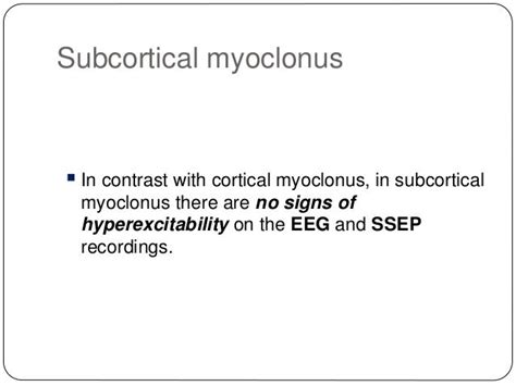 Myoclonus Seizure