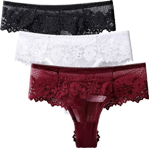 Pieces Black Thong Women S Briefs High Waist Panties Sexy Lace