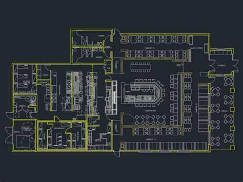 Autocad Restaurant Floor Plan