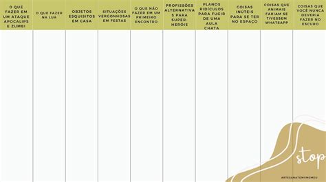 Adedonha De Papel Temas