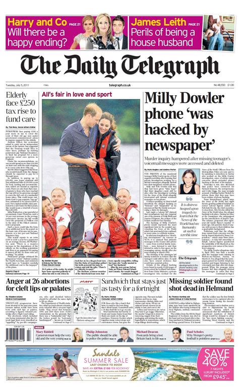 How The Press Reported The Dowler Scandal