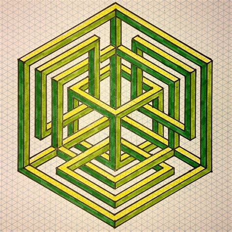 Impossible On Behance Geometric Drawing Geometry Art Geometric Art