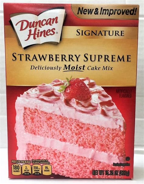 Directions step one preheat oven to 350°f. $4.28 - Duncan Hines Signature Strawberry Supreme Cake Mix ...