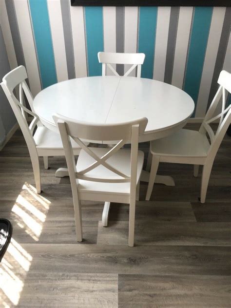 Mid century inspired dining room, ikea morbylanga table, wood table and chairs. Ikea Extendable Dining Table and 4 Chairs | in Fareham ...