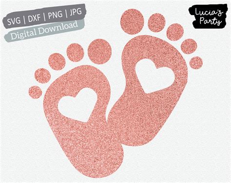Baby Footprint With Heart Svg Baby Feet Clipart Ubicaciondepersonas